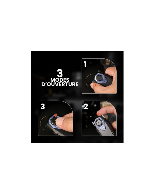 Remette Infinite Power  M390 steel black DLC finish blade black titanium handle Timascus inlay Dagger blade Manual Opening