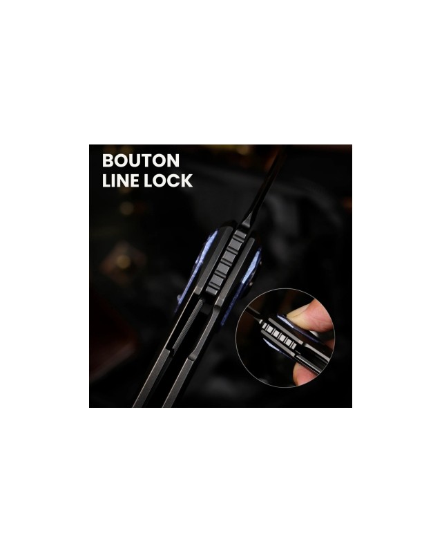 Remette Infinite Power  M390 steel black DLC finish blade black titanium handle Timascus inlay Dagger blade Manual Opening