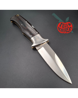 Al Mar Knives SERE 3003 folding knife AUS6 stainless steel Special Forces Series micarta handle leather sheath