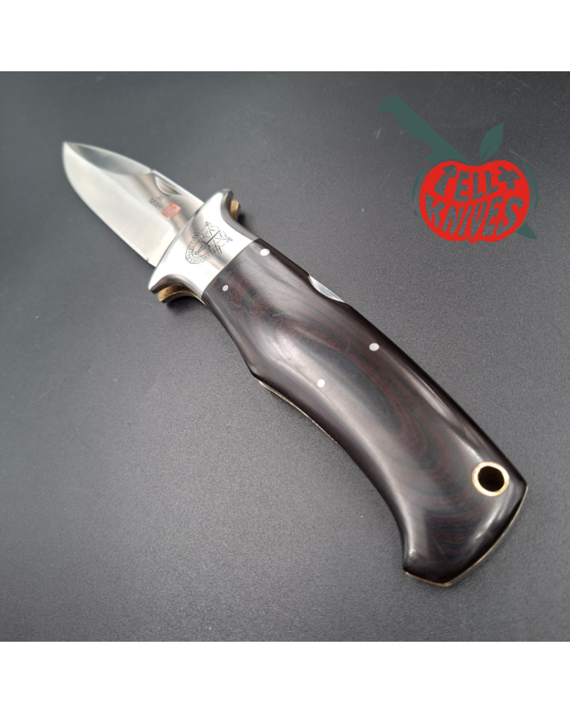 Al Mar Knives SERE 3003 folding knife AUS6 stainless steel Special Forces Series micarta handle leather sheath
