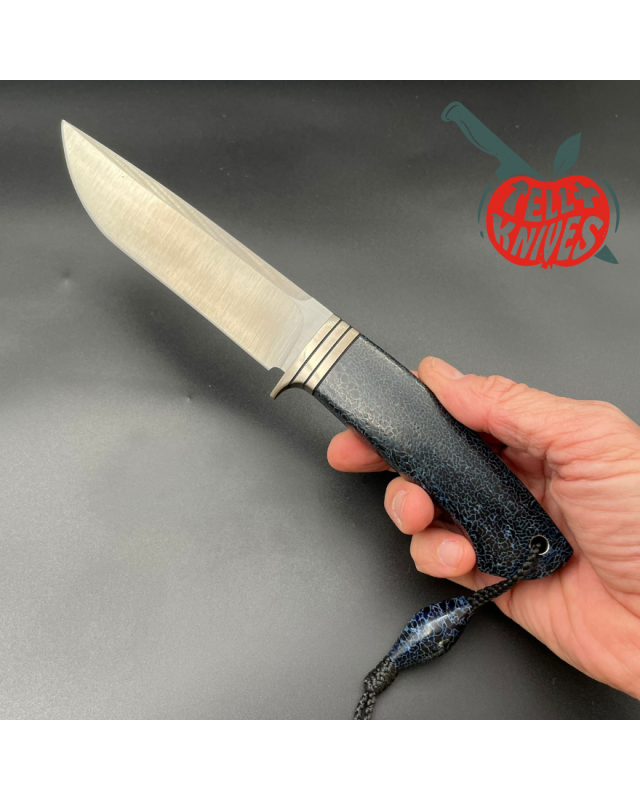 Sergey Shidlovskiy Model Classic 15 Böhler K110 steel blade nickel silver guard brown leather sheath