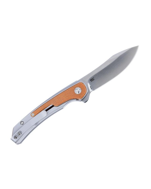 CRKT Padawan Framelock Folding Knife 14C28N Steel Brown Micarta Handle