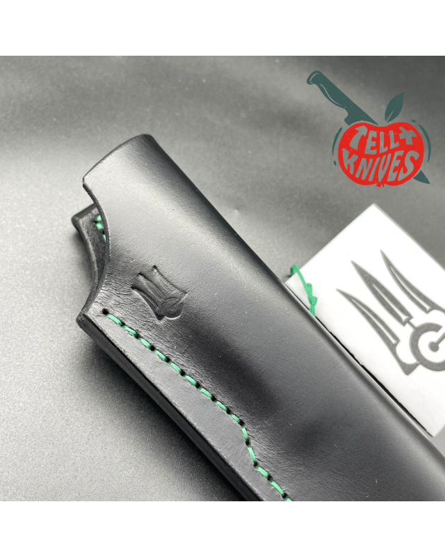 Sergey SHIDLOVSKIY - Green Pirate Copper - laminate D2, 154CM & copper blade green carelian birch wood black leather she