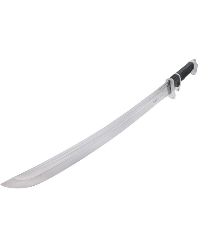 United Cutlery Honshu Sub-Hilt Wakizashi carbon steel blade satin finish black TPR handle black wood scabbard