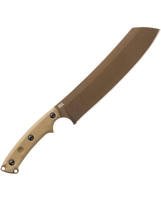 TOPS El Chete Mini Fixed Blade  1095 Steel Green Micarta Handle