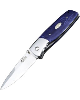 Fällkniven PXL folding knife ELMAX steel JUMA blue snake handle