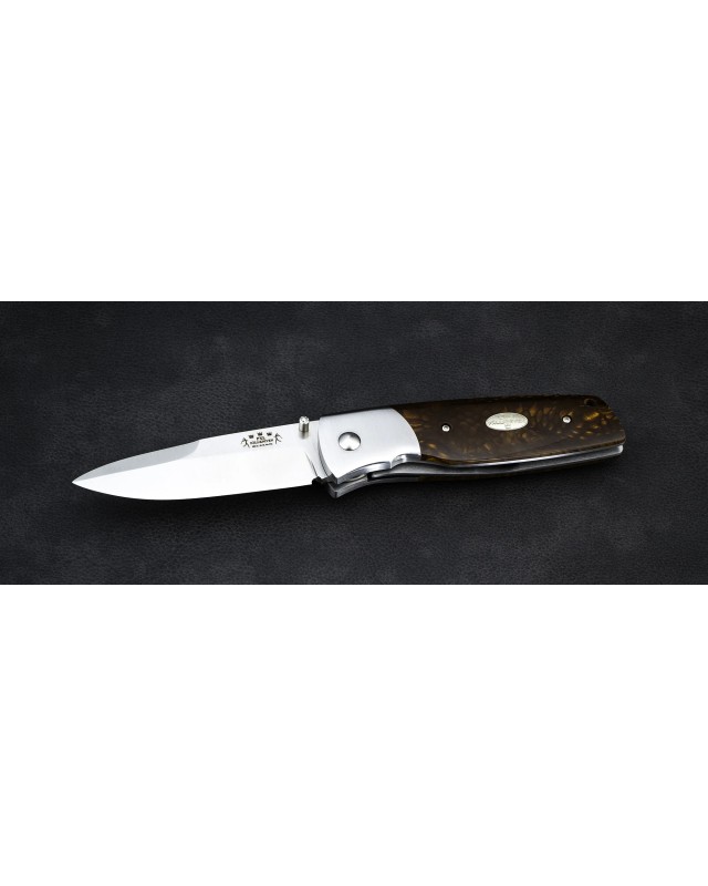 Fällkniven PXL folding knife ELMAX steel JUMA golden dragon handle PXLgd