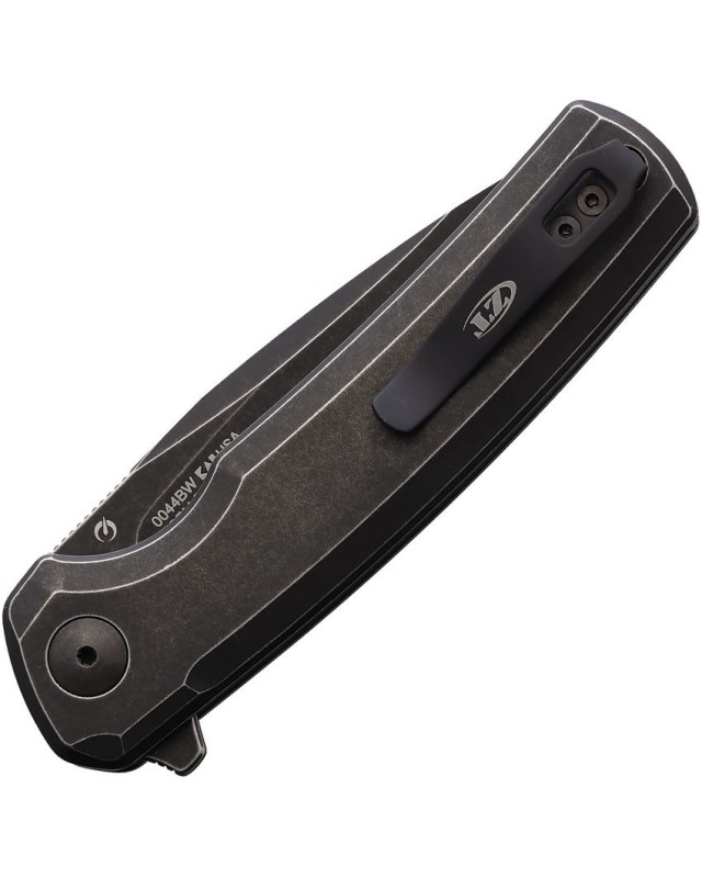 Zero Tolerance  S45VN steel blackwash finish blackwash titanium handle button lock flipper