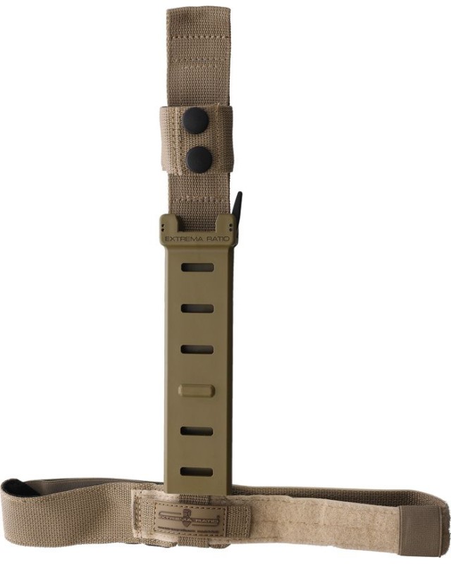 Extrema Ratio DMP fixed blade Bohler N690 steel stonewash finish Coyote Forprene handle coyote nylon MOLLE compatible be