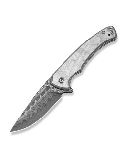CIVIVI Voidflare 14C28N stainless Damascus Blade Flipper folding Knife G10 With Aluminium Foil Handle