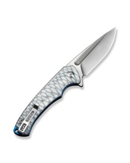 CIVIVI Voidflare 14C28N stainless 14C28N stainless steel satin finish Blade Flipper folding Knife Greyish White Resin Ha