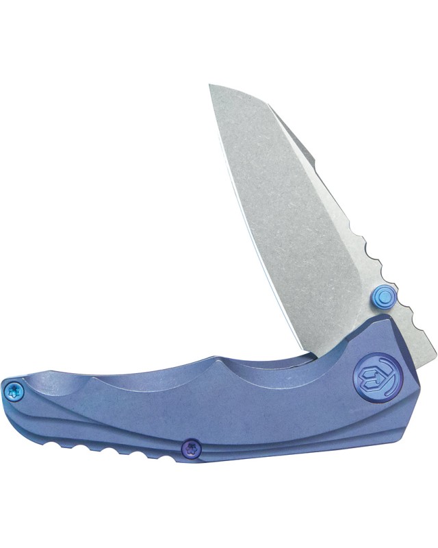 Kubey Steeltle Folding Knife  M390 Steel Blue Titanium Handle