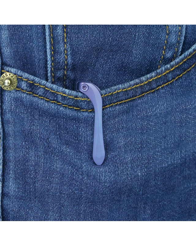 Kubey Steeltle Folding Knife  M390 Steel Blue Titanium Handle