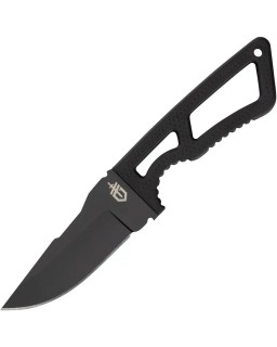 Gerber Ghostrike Fixed Blade 420HC stainless steel black finish polmer handle grip black plastic holster