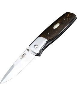 Fällkniven PXL folding knife ELMAX steel JUMA golden dragon handle PXLgd