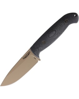 BRADFORD Guardian 4.5 fixed blade full tang N690 steel coyote Cerakote blade finish black micarta handle brown leather s