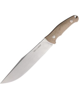 VIPER Trail fixed blade N690 steel stonewash finish natural micarta handle brown leather sheath