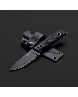 TRC Knives Classic Freedom M390 steel DLC Finish black G10 handle black kydex sheath