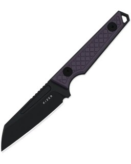 KIZER Cutlery Phasmids Fixed Blade Knife Full Tang AEB-L steel Purple G10 handle black kydex
