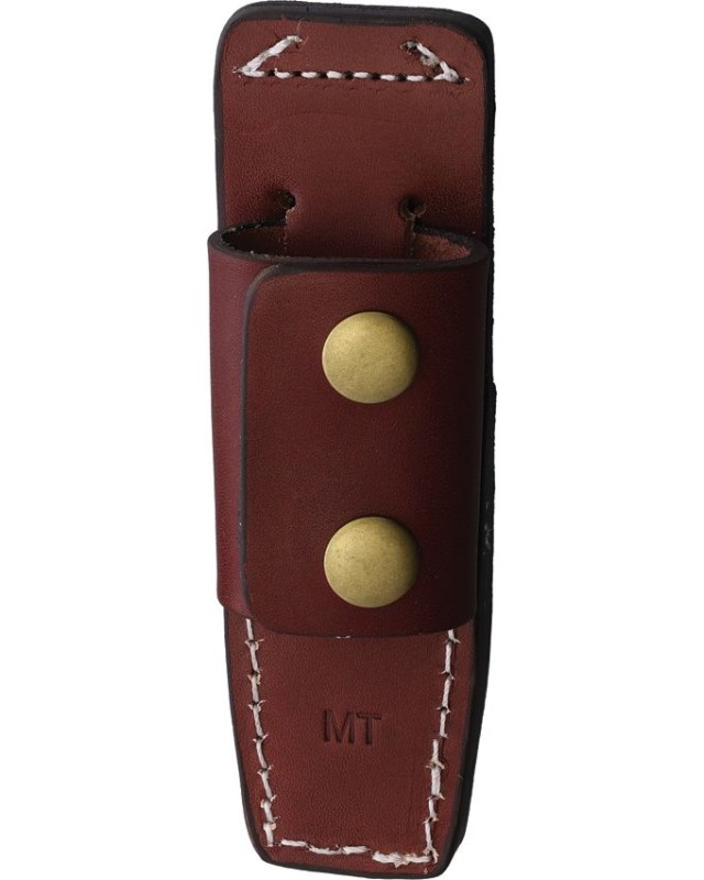 1881 Knife Works Micro Tanto Fixed Blade Full Tang black coated 1095HC carbon steel Black G10 handle Brown leather sheat