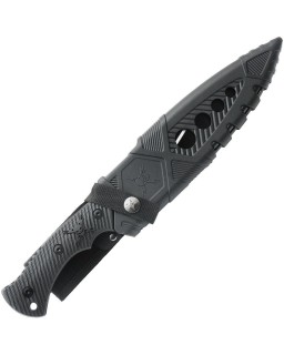 United Cutlery M48 Liberator Sabotage II Full tang stainless steel two tone finish blade black rubber handle nylon sheat