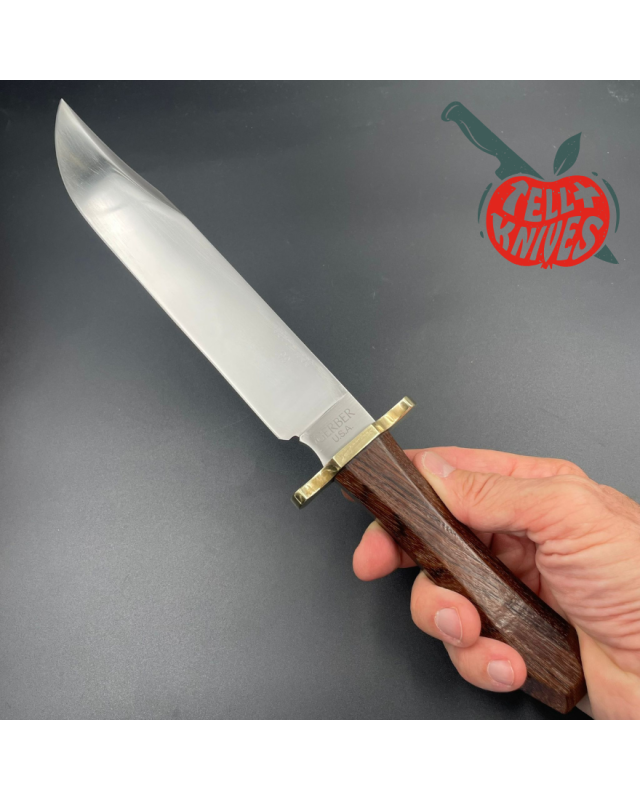 Gerber Legendary Blades Coffin Handle Bowie 440 steel Brown Leather Sheath Made In USA