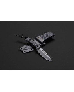 TRC Knives South Pole Vanadis 4 Extra steel DLC black Finish black G10 handle black kydex