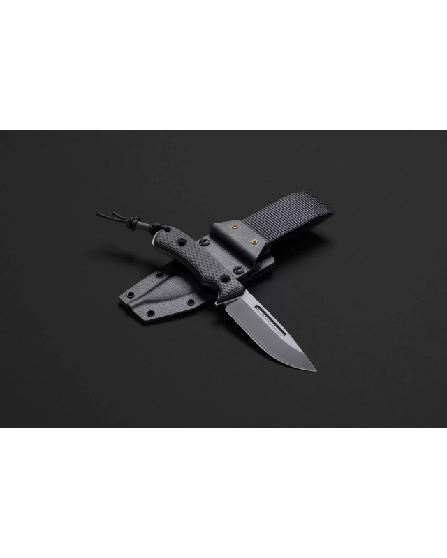 TRC Knives South Pole Vanadis 4 Extra steel DLC black Finish black G10 handle black kydex