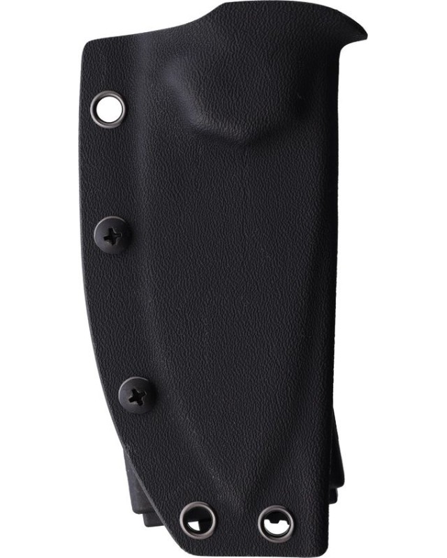 Kunwu Knives Stiffy D Fixed Blade Vanadis 4 steel satin finish Black micarta handle black kydex sheath