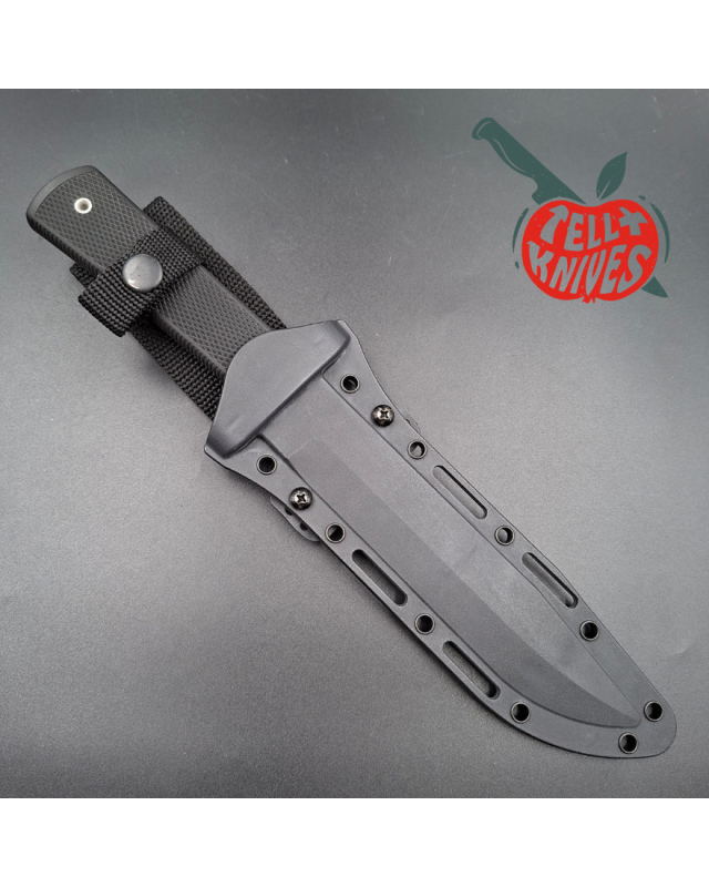 Cold Steel ODA fighting knife AUS8 stainless steel black Kraton handle black Kray-Ex sheath Made in Taïwan