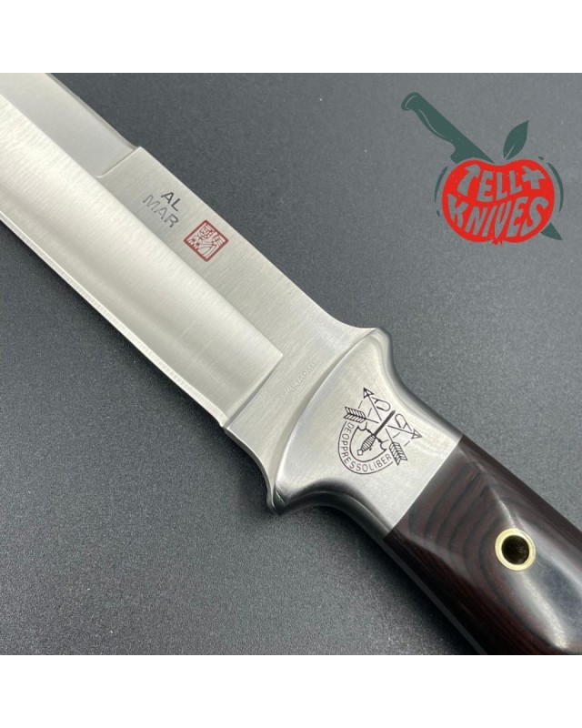 AL MAR KNIVES AMK SERE 3004 small Fighting Knife full tang AUS-6A steel micarta handle black leather sheath Special Forc