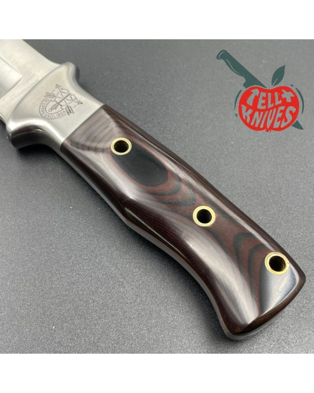 AL MAR KNIVES AMK SERE 3004 small Fighting Knife full tang AUS-6A steel micarta handle black leather sheath Special Forc