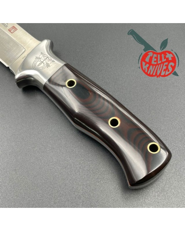 AL MAR KNIVES AMK SERE 3007 Large Fighting Knife full tang AUS-6A steel micarta handle black leather sheath Special Forc