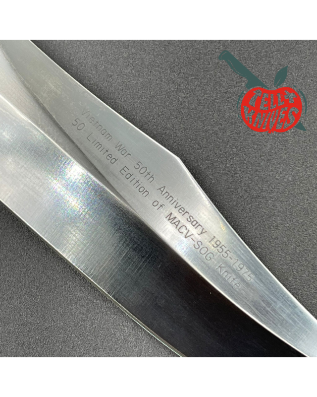 Hattori 50pces Limited Edition "Vietnam War 50th Anniversary" MACV-SOG Bowie Knife SK5 carbon steel blackened blade stac
