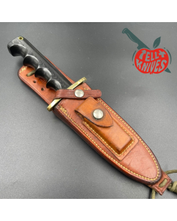 Randall Made Knives Vintage 70ies Model 15 5.5 Airman forged stainless steel black micarta four fingers grip handle bras