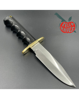 Randall Made Knives Vintage 70ies Model 15 5.5 Airman forged stainless steel black micarta four fingers grip handle bras