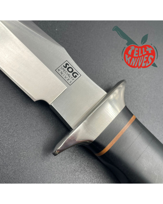 SOG S2 Trident 1986 NAVY SEALS AUS-8 steel black micarta handle SEKI Japan with box