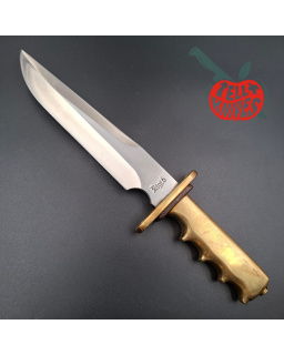 Trench Knife Custom Vintage 80ies RIGID blade SEKI Japan Swiss Legal Fighting Knife Brass handle