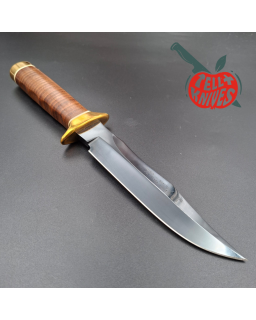 BÖKER HATTORI S1 Conrad Ben Baker 2002 Commemorative Edition - blued SK5 carbon steel blade stacked leather handle