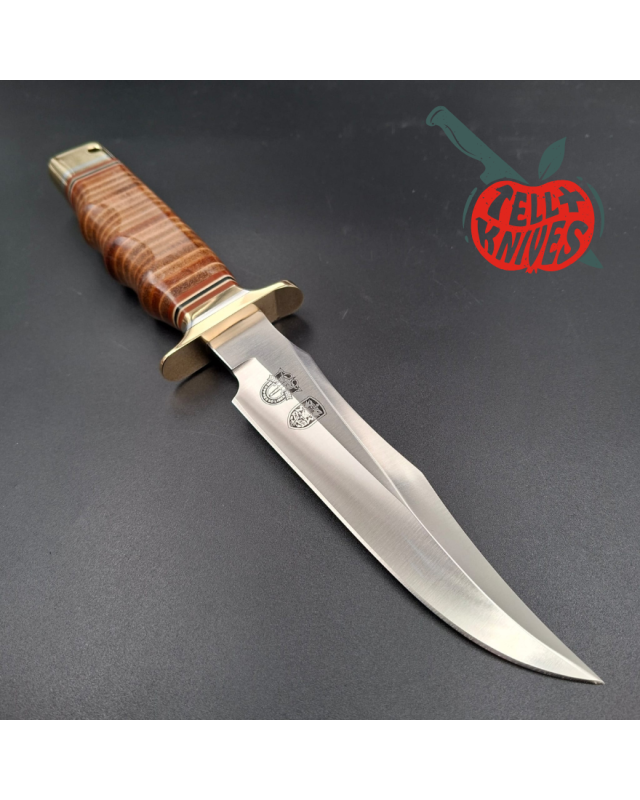 Al Mar Knives 4008 MACV SOG Fighting Knife SF stacked leather handle brown leather sheath