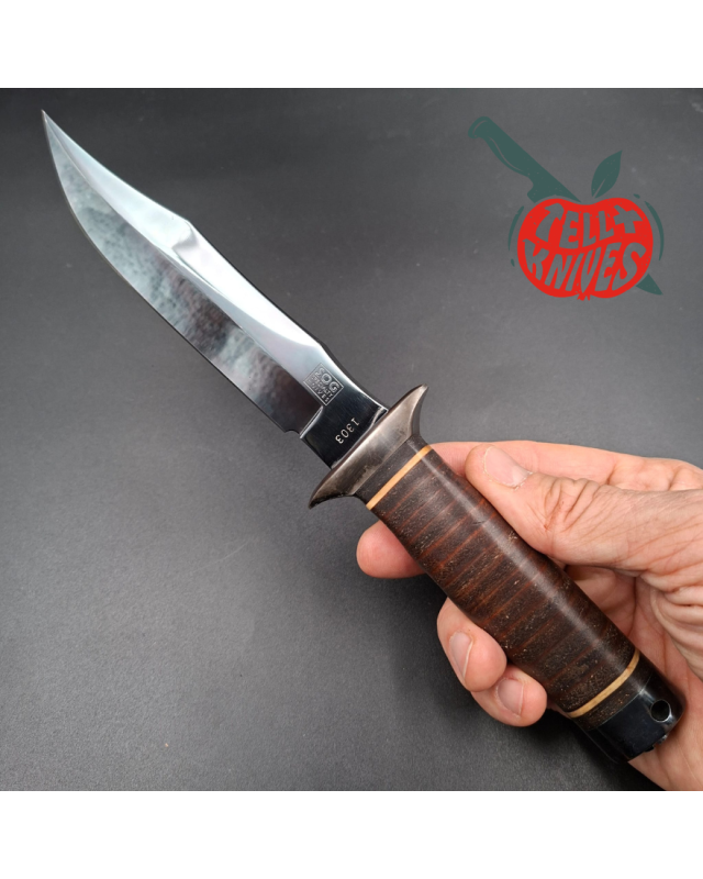 SOG S1 1986 5th Special Forces Group Vietnam - Numbered - blued SK5 carbon steel blade stacked leather handle black leat