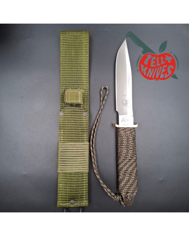 John EK - 1980/90 Commando Bowie Soldier of Fortune Limited Edition full tang 440C steel camo paracord wrapped handle gr