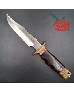 Al Mar Knives 4008 MACV SOG Fighting Knife SF stacked leather handle brown leather sheath