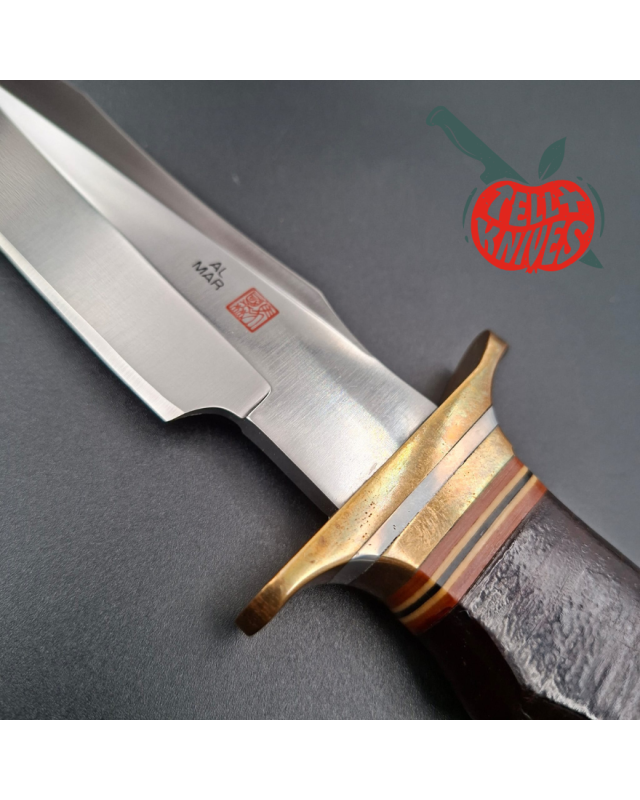 Al Mar Knives 4008 MACV SOG Fighting Knife SF stacked leather handle brown leather sheath