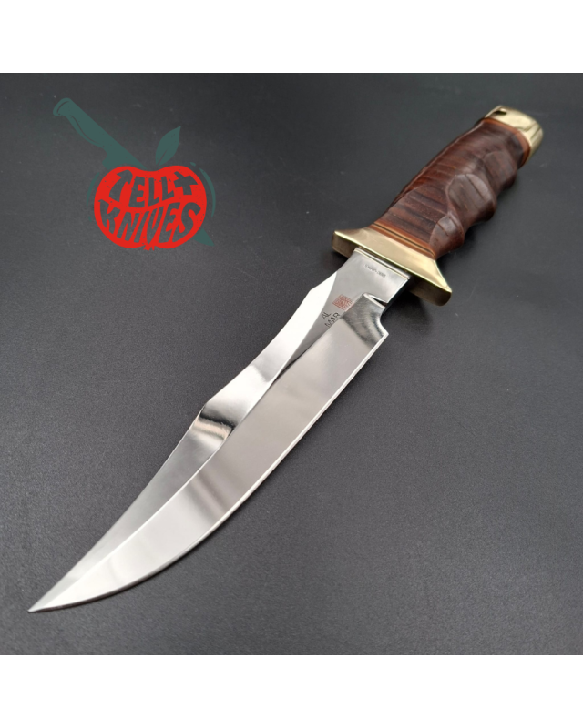 Al Mar Knives 4008 Fat Guard MACV SOG Special Forces AUS6 stainless steel blade miror finish brass guard stacked leather