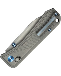 WE Knife Co Bougie Banter Crossbar Lock S45VN premium steel stonewash finish blade Gray Titanium Handle