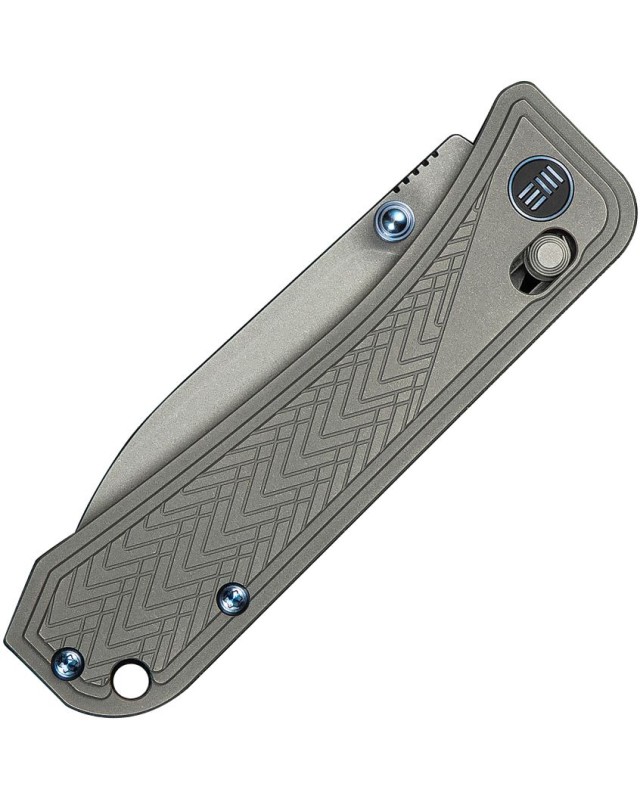 WE Knife Co Bougie Banter Crossbar Lock S45VN premium steel stonewash finish blade Gray Titanium Handle
