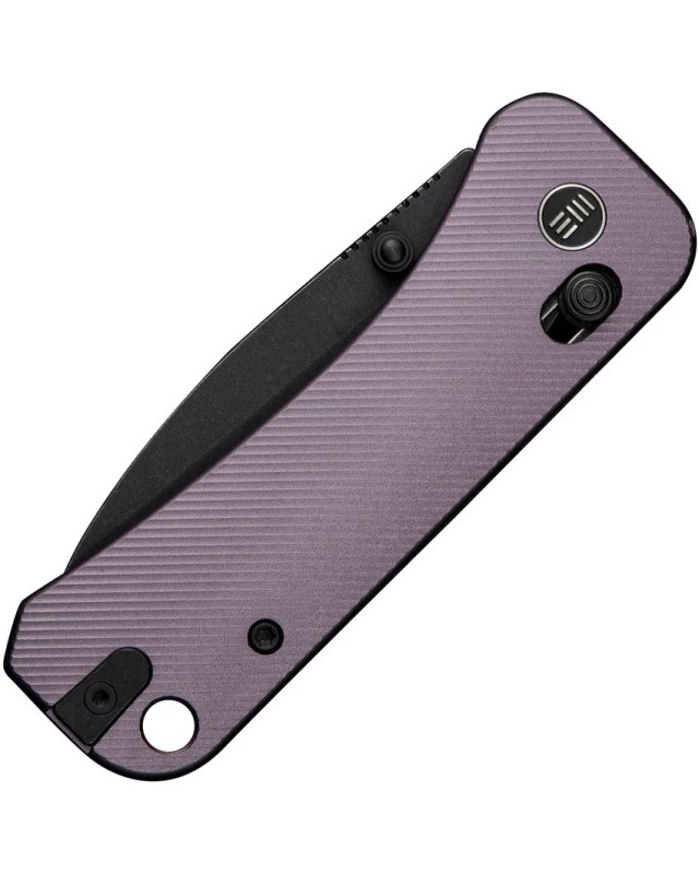 WE Knife Co Banter 2 Crossbar Lock S35VN steel blackwash finish blade Purple Aluminium handle