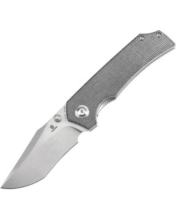 Tenable Fermi Folding Knife Black Micarta Handle Stonewashed 14C28N Stainless steel Blade linerlock