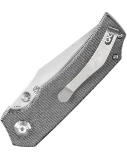 Tenable Fermi Folding Knife Black Micarta Handle Stonewashed 14C28N Stainless steel Blade linerlock